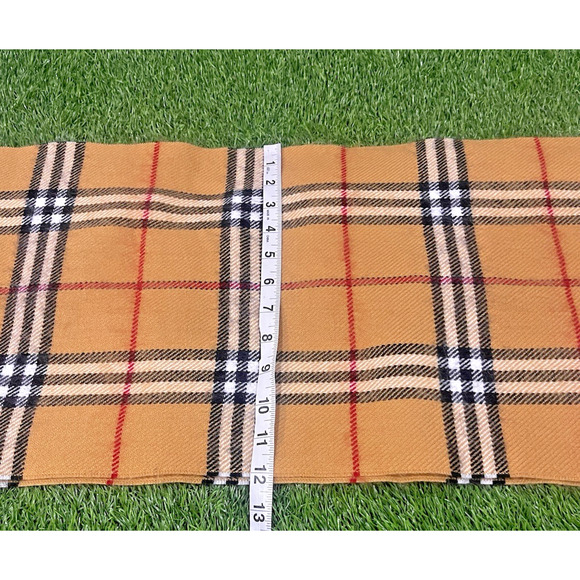 Unbranded VINTAGE Plaid and Check Tan Red Black Scarf - Picture 2 of 6